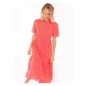 Aroa Dress Sangallo Orange Pink