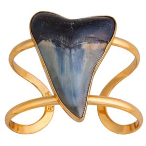 DOUBLE BAND OPEN SHARK TOOTH CUFF